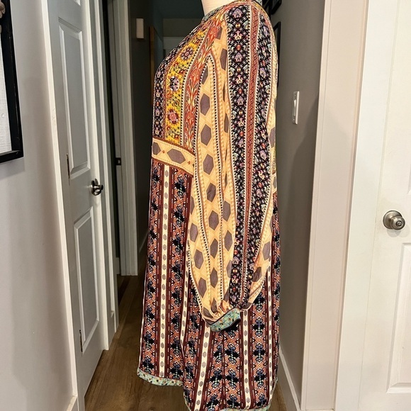 TANVI KEDIA NWOT for Anthropologie Agatha multicolor bohemian long sleeve dress - Picture 14 of 15